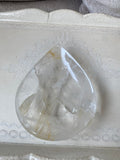 Clear Quartz bowl with golden healer
