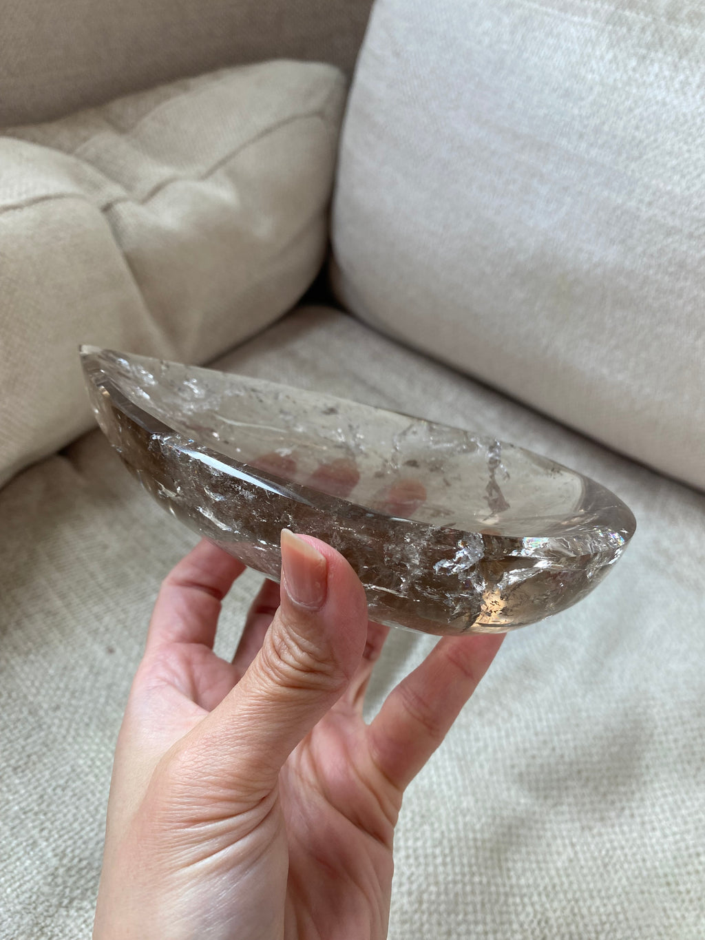 Smoky Quartz Tear drop bowl