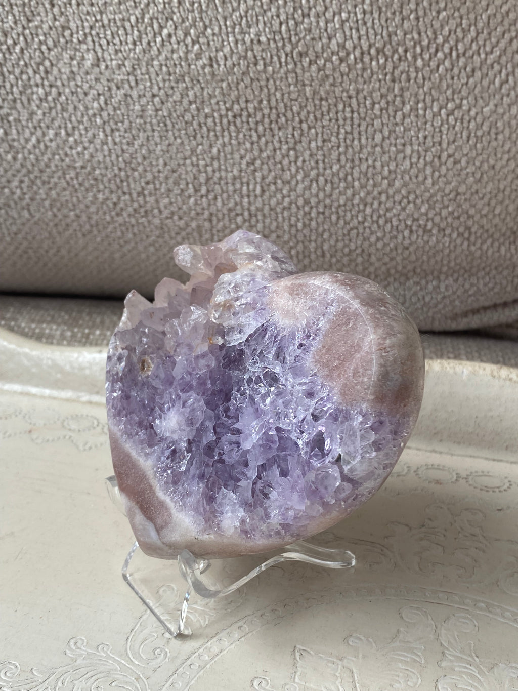 Pink Amethyst Heart