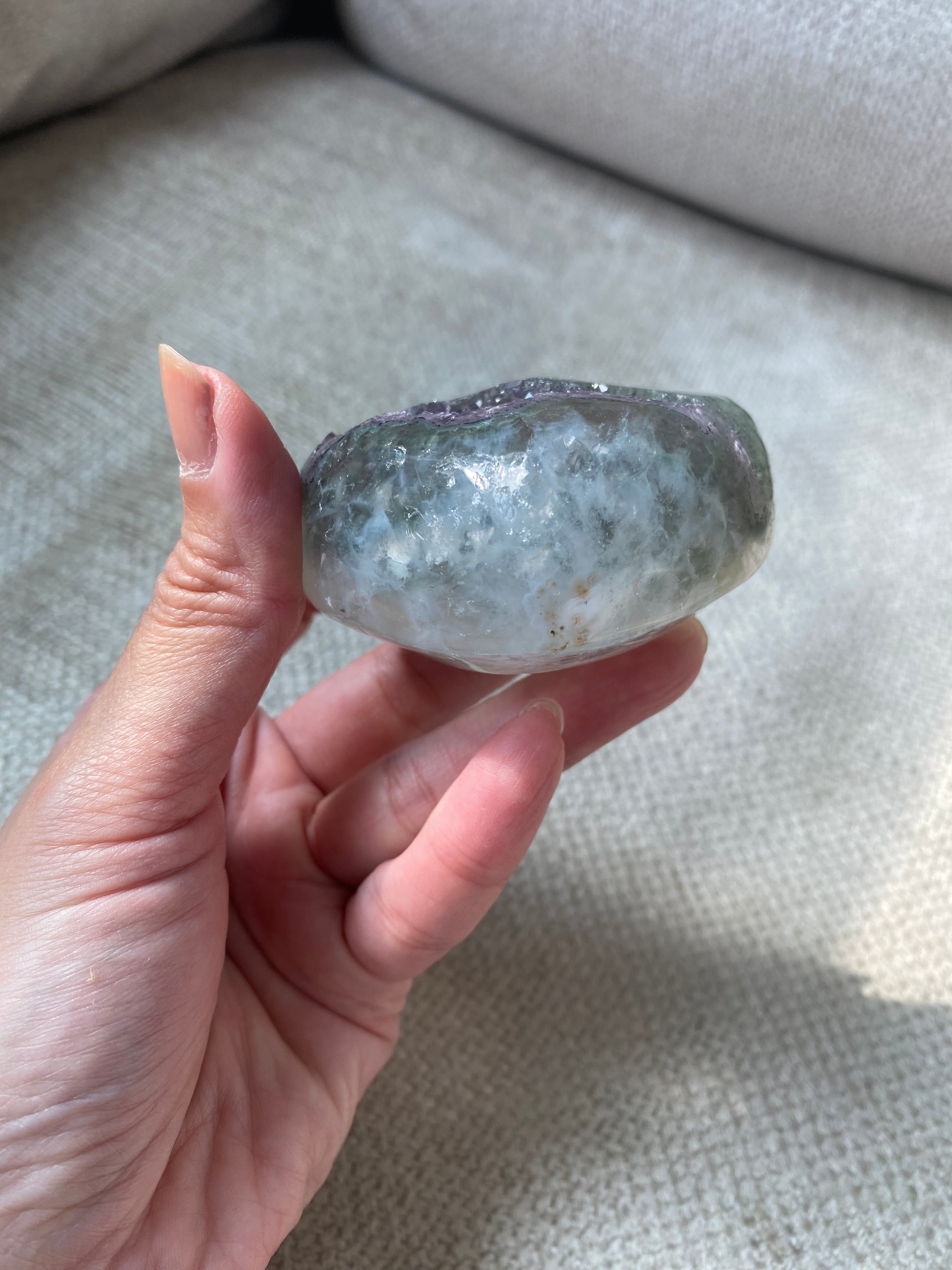 Amethyst Heart (Green and Purple)