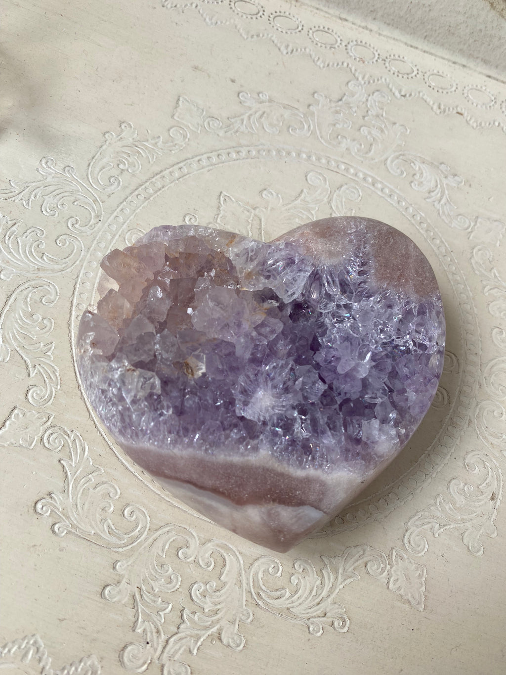 Pink Amethyst Heart