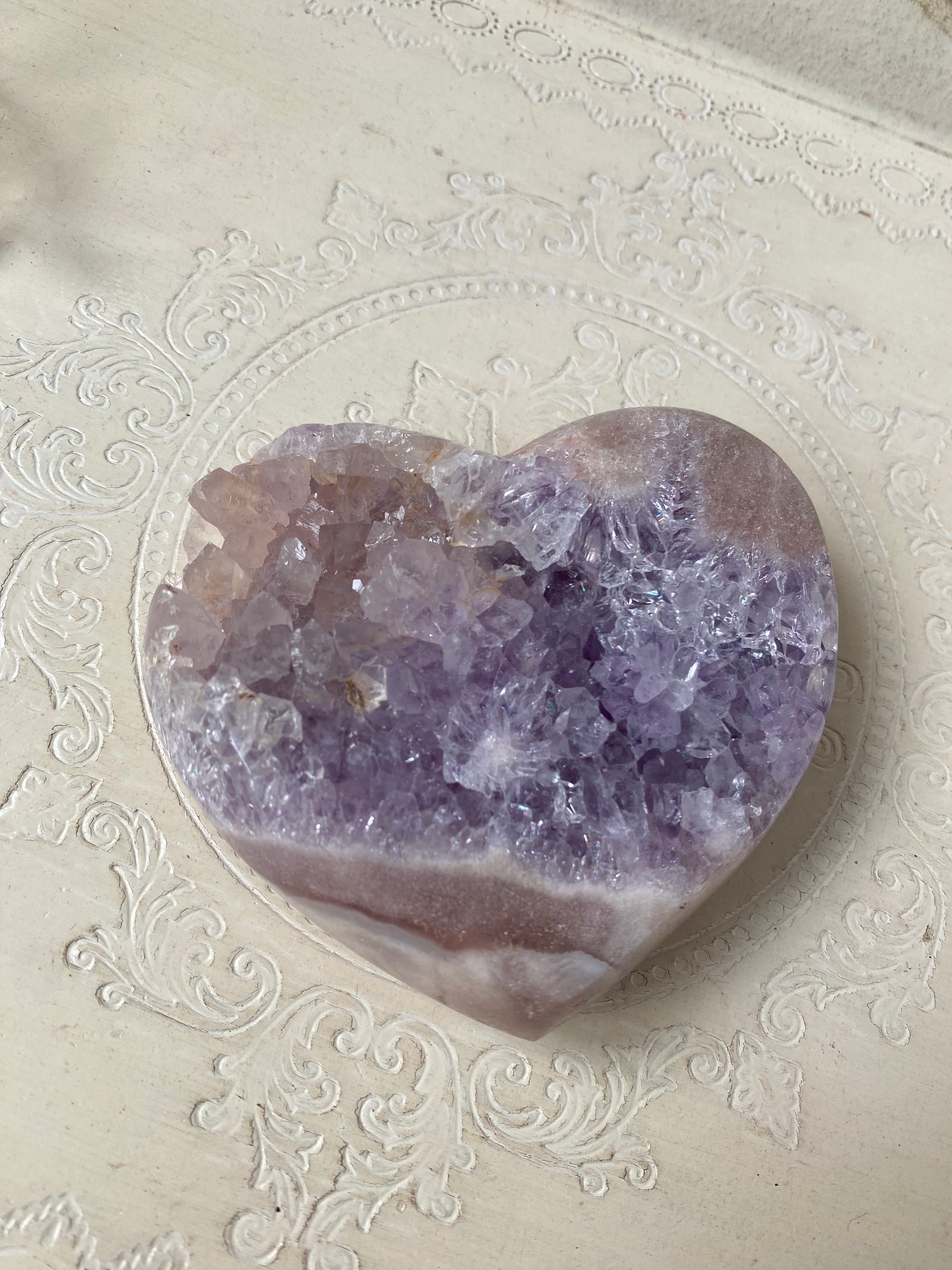 Pink Amethyst Heart