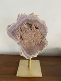 Pink Amethyst Slab on stand