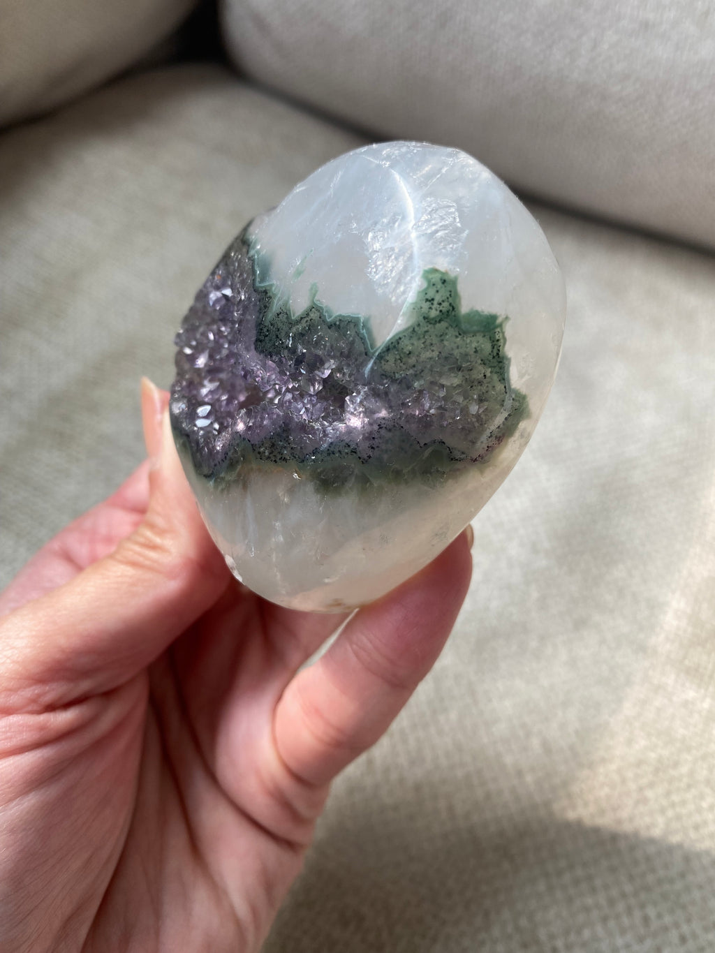 Amethyst Heart (Green and Purple)