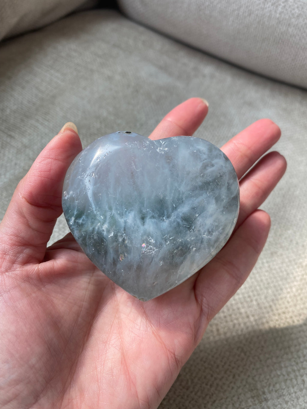 Amethyst Heart (Green and Purple)