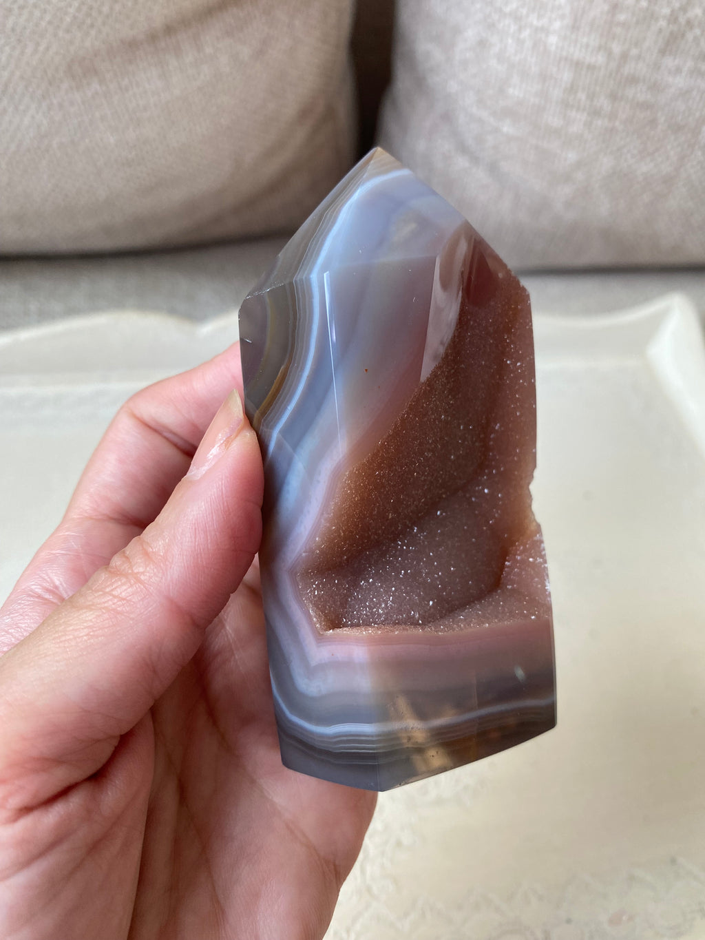 Agate Druzy Tower