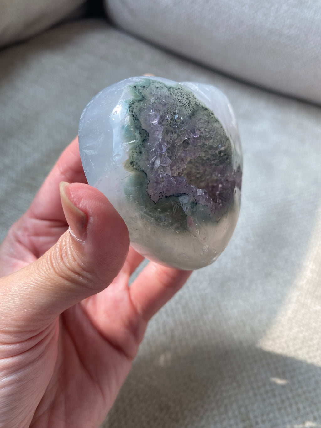 Amethyst Heart (Green and Purple)