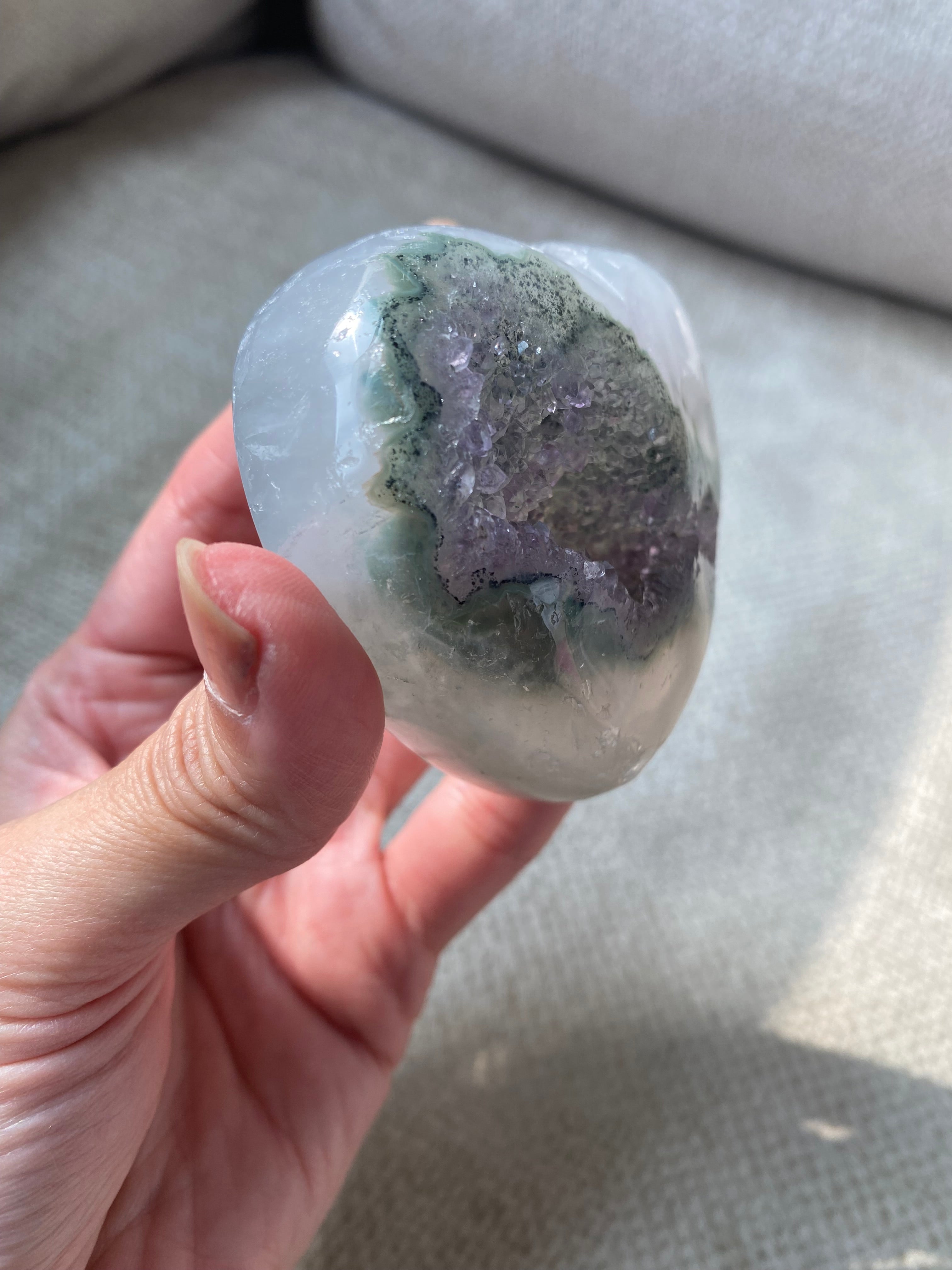 Amethyst Heart (Green and Purple)