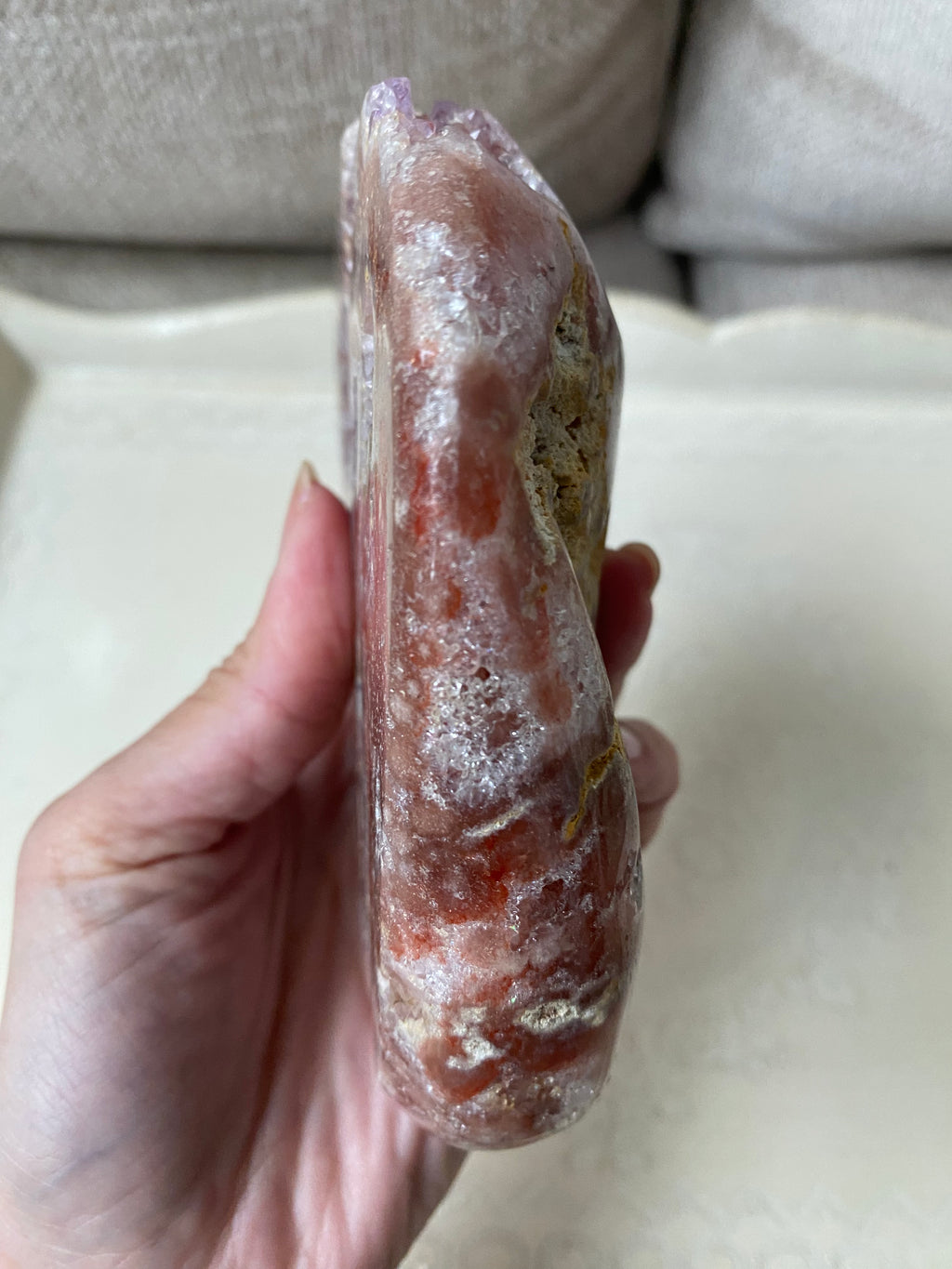 Pink Amethyst Slab with stand