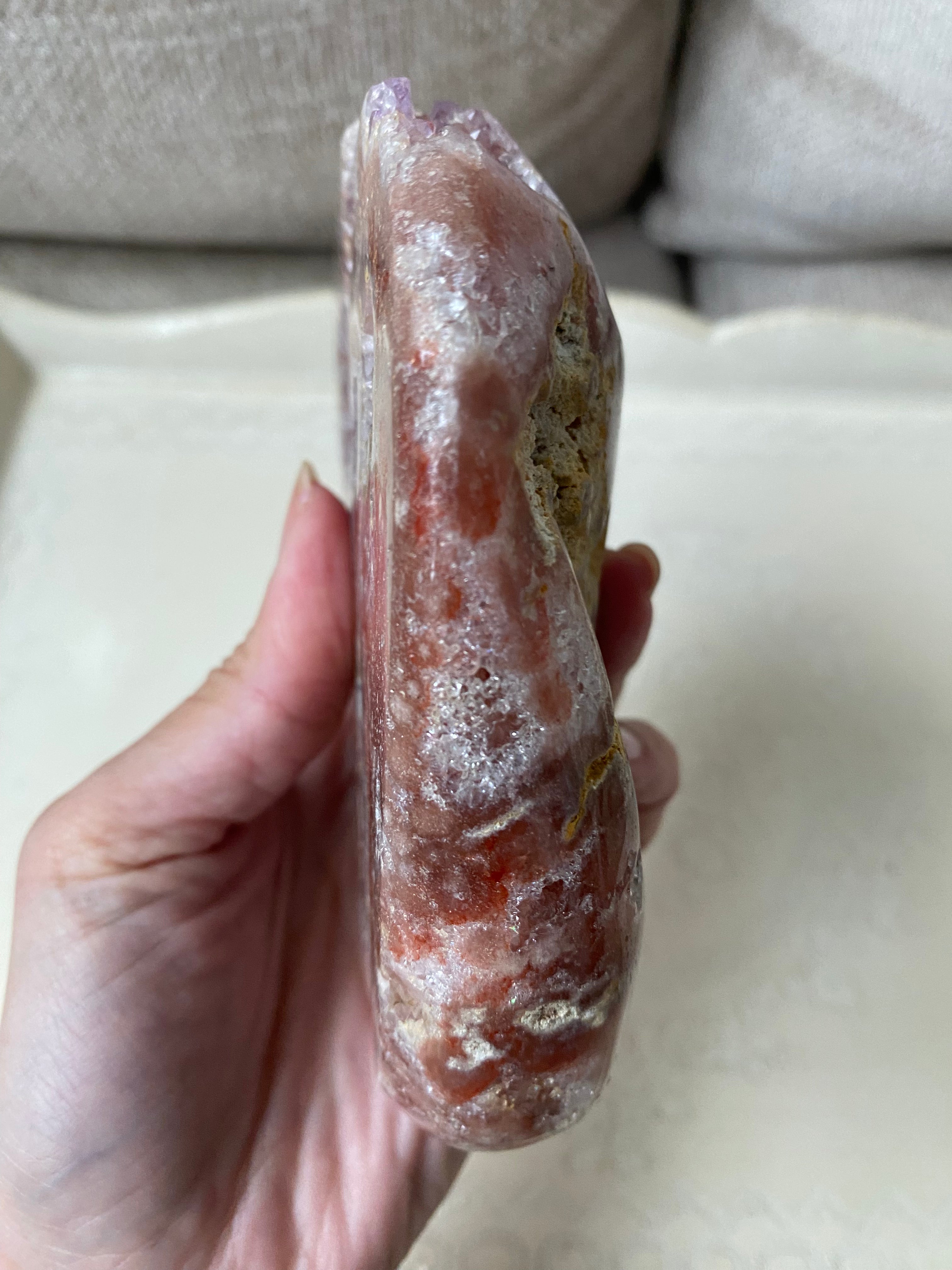 Pink Amethyst Slab with stand