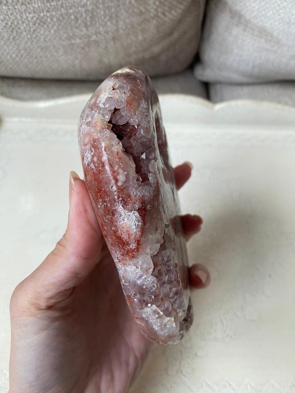 Pink Amethyst Slab with stand