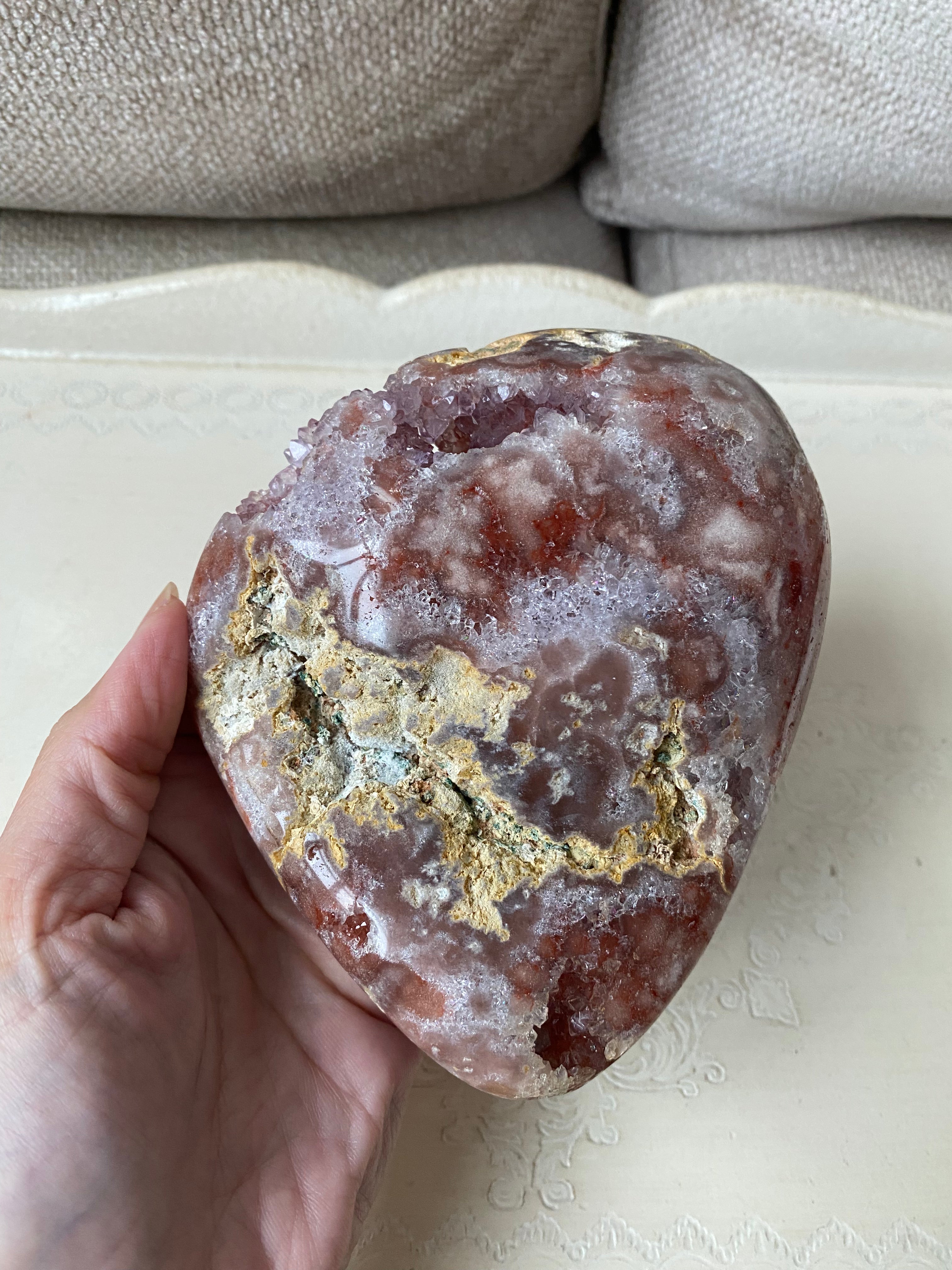 Pink Amethyst Slab with stand
