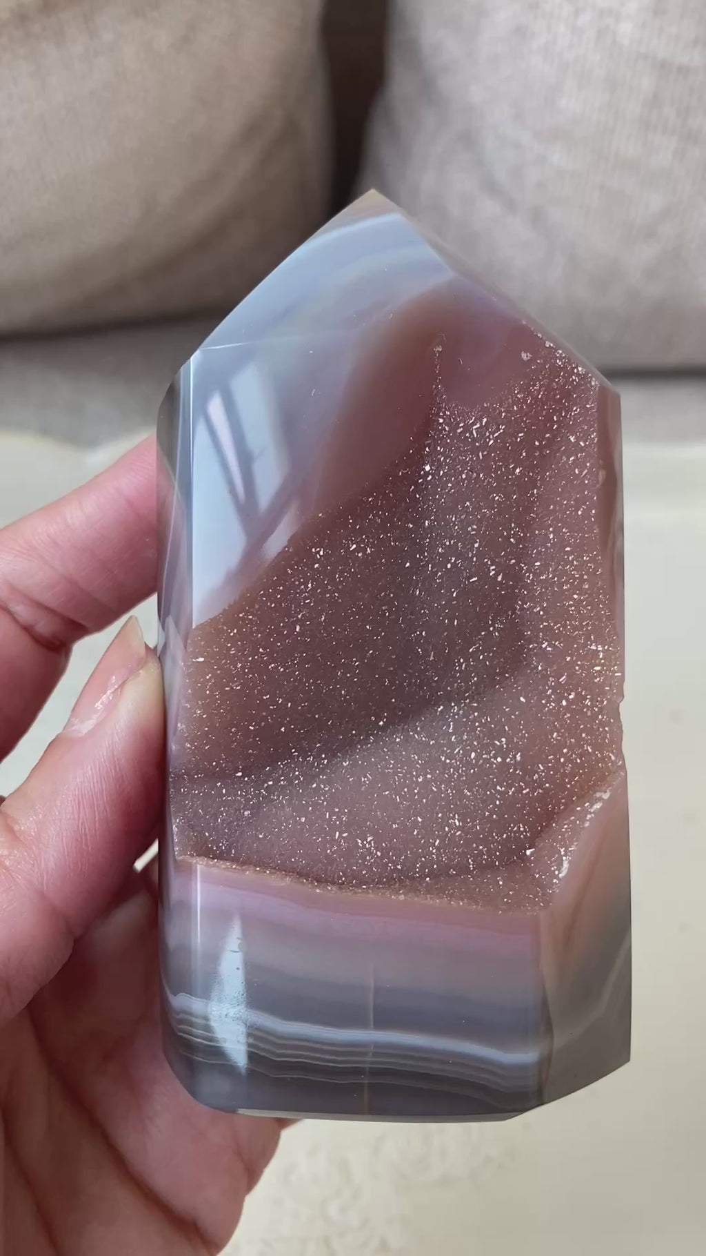 Agate Druzy Tower