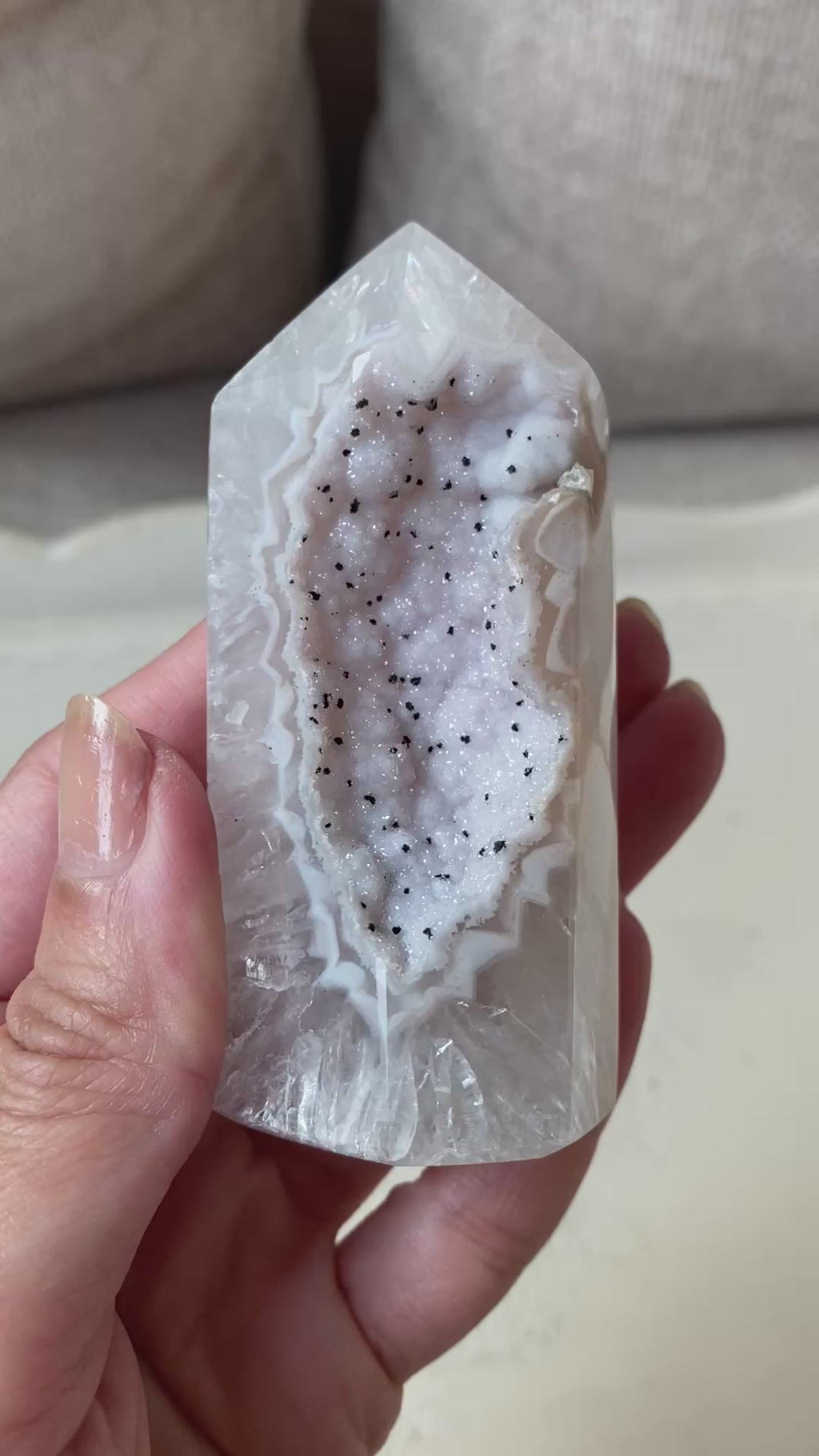 Agate Druzy Tower