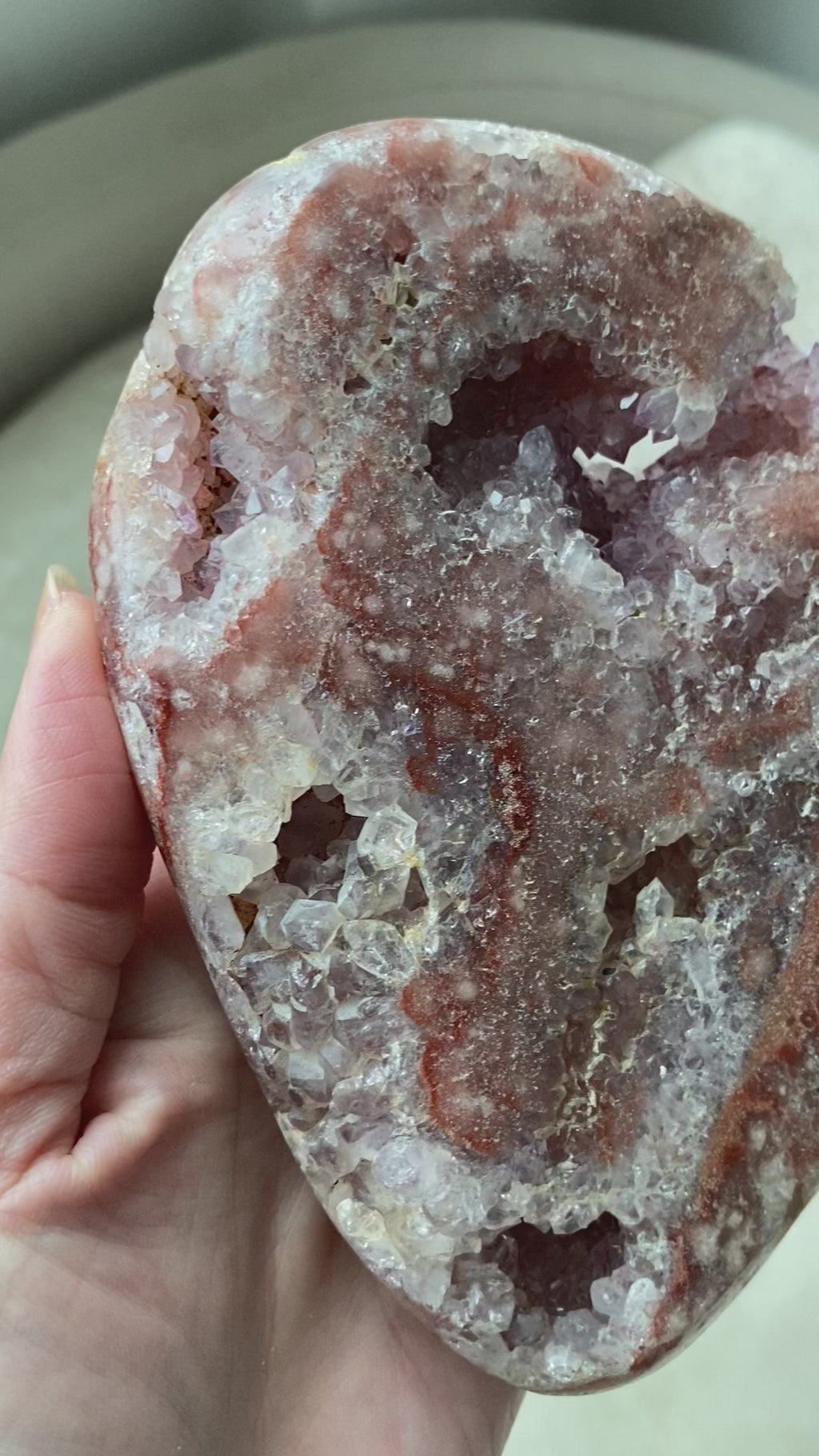 Pink Amethyst Slab with stand